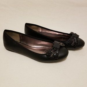 Worthington Women’s textured Black Flats  size 8M